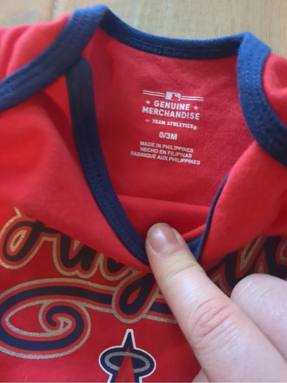 Los Angeles Angels merch Baby Girl Onesies - Red & Navy Set 0-3 and 3-6 months